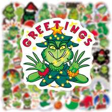 Hasbro 50pcs Christmas Monster Graffiti Stickers Cartoon Waterproof Stickers For Water Bottle, Luggage, Laptop, Car, Helmet - Multicolor - View 2