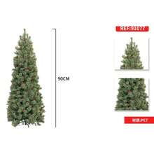 Artificial Frosted Christmas Tree With Red Berry Pine Cone Decoration Indoor Holiday Display Tree - Green - View 15