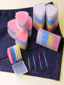 Tailor's Chalk Fabric Marking Chalk Sewing Tool Marking Chalk With Storage Box For Sewing Marking (10 Pcs) - Multicolor - View 5