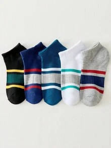 10 Pairs Men's Short Socks, Pure Cotton Material, Gray Color, Breathable & Moisture-Wicking, Suitable For Sports, Business, Casual Occasions, All-Season Wear For Spring/Autumn/Summer - Multicolor - View 7