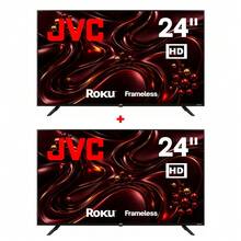 JVC Pack 2 Smart TV 24 Pulgadas HD LED  Dolby Audio WiFi   USB Modelo SI24R - Tipo de Enchufe B USA (110-127V) - Ver 1