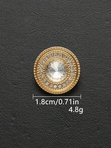 4pcs/Set Round Crystal Rhinestone Glass Metal Buttons, Handmade Sew-On Decorative Buttons, Suitable For Fur Coats And Winter Jackets, Women's Fashion Accessories, Jewelry Making Crafts - Multicolor - View 30