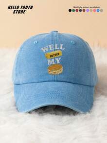 Cartoon Mooncake Print Baseball Cap, Washed Vintage Baseball Cap Sun Protection Shade Hat Fashionable , Adjustable Size Multi-Functional Baseball Cap, Suitable For Halloween, Mid-Autumn Festival, Daily Outings, Best Friend Gatherings, Anime Conventions, Travel Vacations, Outdoor Sports And Other Occasions, It Is A Creative Gift For Friends And Family. - A - View 10