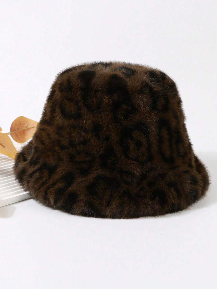 1pc Women's Plush Bucket Hat, Multi-Functional Thickened Warm Bell-Shaped Hat, Fashionable Versatile Plush Hat, Cold-Proof, Suitable For Daily Wear, Autumn/Winter Style - Fisherman's Hat - View 1