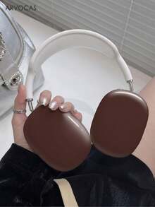 Solid Brown Headphone Case, PBT Hard Shell Glossy Surface Over-Ear Headphone Cover, Full-Body Protection Anti-Scratch Anti-Drop Easy Install, Earphone Carry Case, Headband & Ear Cups Case, Gift Compatible With Over-Ear / Noise-Canceling Headphones - White - View 9