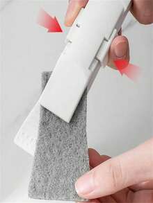 1 Set 2-In-1 Gap Cleaning Brush, Detachable Brush And Scraper Tool With Replaceable Cleaning Pads, Multi-Function Handheld Cleaner For Removing Dirt From Window Tracks, Sinks, Faucets, Floor Drains, And Kitchen And Bathroom Corners - A - View 10