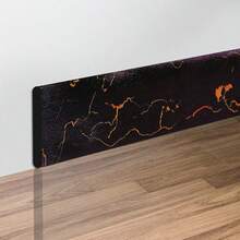 Self-Adhesive Rubber Wall Skirting Decorative Strip, Modern 3D Baseboard Wallpaper Sticker, Glossy, Washable, Waterproof, Suitable For Home Decor - No Electricity Required, Marble Print Baseboard, Kick Plate, Waistline Sticker, Conceal Ugly Wall Corners, Thickened Anti-Collision Edge Guard Sticker - Marble Pattern - View 12