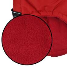 Dog Clothes Autumn/Winter Reflective Harness Back Zipper Design Pet Clothing Warm Jacket Adjustable Tail Small Dog Suitable - Red - Red - View 7