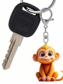 2D Acrylic Monkey Keychain -Unique Thanksgiving Decor - Perfect Gift For Decor Lovers - Suitable For Home,Holiday Decor,Birthday, Holiday,Party Favors - Multicolor - View 8