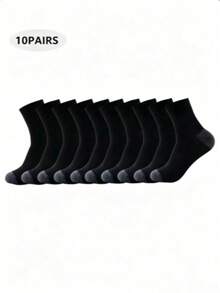 10/20/30/40 Pairs Men's All-Season Comfortable Athletic Home Back-To-School Mid-Calf Socks Suitable For Both Men And Women - Multicolor - View 1