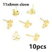 10pcs Stainless Steel Geometric Star Moon Earring Stud Earring Posts Connector For DIY Earring Jewelry Making Supplies - Earring Studs - View 18