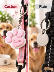 1pc Personalized 3D Printed Keychain, Customizable Name & Pet Paw Charm, Portable Bag & Key Accessory, Cute Cat & Dog Paw Design Home Decor, Interactive Press Design, Durable Daily Carry Ornament, Pet Lover Commemorative Trinket, Backpack, Purse, Home Storage Practical Pendant - Multicolor - View 4