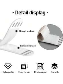24 Pairs Non-Damaging Adhesive Frame Mounting Strips, Double-Sided Hook & Loop Design, Easy Detach And Install, Suitable For Remote Control, Picture Frame, Outlet, Etc. - A - View 2