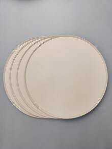 1 件圆形 PVC 餐垫，可水洗，易清洁，可擦拭，防滑，耐热，餐桌垫，甜蜜怀旧，优雅餐垫，PVC 餐垫，餐桌摆设，厨房餐垫，房间装饰，节日婚礼派对装饰 - 黑色 - 查看 5