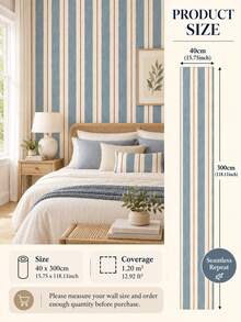 SUPSTICKER 1PC Vintage Stripe Half Wall Sticker Peel And Stick Removable DIY PVC Wall Decor For Living Room Bedroom Home Interior - 1PC - View 16