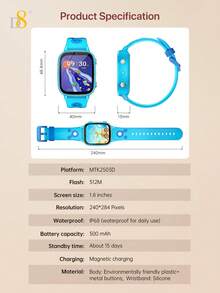 D8 2026 New Kids Smart Watch, HD Touch Screen, Camera & Video Recording, Puzzle Games, Children's Stories, LED Flashlight, Ultra-Long Battery Life, Multifunctional Watch, Pedometer, Alarm, Gift For Boys Girls - View 11
