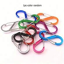1/3/5pcs S-Shaped Outdoor Aluminum Alloy Quick Hook 8-Figure Connector Ring Backpack External Hanging Keychain, Random Color Shipment - Multicolor - View 13