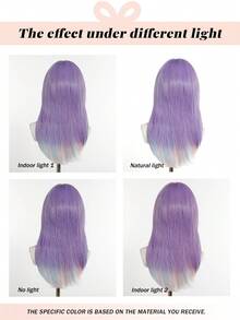 [MONEET SECRET] Halloween Series 20 Inch Multi-Color Highlighted Wig, Synthetic Fiber Woven Long Straight Hair With Layered Bangs, Natural Look, Comfortable To Wear, Suitable For Party, Cosplay, Date, Christmas And Halloween - Multicolor - View 8