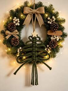1/4/8pcs Lace Christmas Tree | Gift Tags | Green Christmas Decor | Advent Candle Decoration | Small Gifts | Souvenirs, Christmas Tree Hanging Decoration - Multicolor - View 4