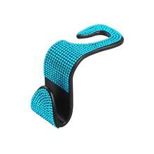 4/2/1pcs Car Seat Headrest Hooks Shiny Crystal Headrest Hook, Car Rear Seat Hook Back Row Hook For Wallet Handbag Clothing Grocery Bag Red - A - View 17