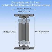 LRBH Spin Bike Tablet & Phone Holder Mount - Handlebar Clamp For Peloton, Stationary/Exercise Bike, Treadmill And Microphone Stand. Fits 4.7-13" Devices, Compatible With IPad Pro 12.9, Air/Mini, Galaxy Tabs,And More - View 2