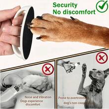 4pcs Large Dog Nail Grinder + 3 Sandpaper Sheets, Quiet Upgraded Polishing Tool, Pet Nail Care Essential, Comfortable & Home Must-Have, Suitable For Professional Pet Grooming Use - View 9