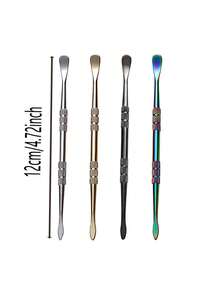 1pc Stainless Steel Double-Ended Pipe Spoon Handle Tobacco Filling & Cleaning Scraper Pipe Tamper Tool Accessory - Various - View 4