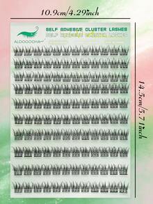 120 Clusters Of Self-Adhesive False Eyelashes, Natural Makeup Effect, Pre-Applied Glue, 10-12mm, DIY Eyelash Extensions, No Glue Required, Suitable For Everyday Use, Eyelash Clusters, Single False Eyelashes, False Eyelashes. - View 4