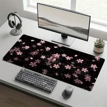 Cherry Blossom Theme Extra Large Gaming Mouse Pad - Rectangular Desk Mat, With Non-Slip Rubber Base, Designed In Rectangular Shape, Embedded With Pink And Purple Flowers, Perfect For Home And Office Use. - Cherry Blossoms Falling - View 11