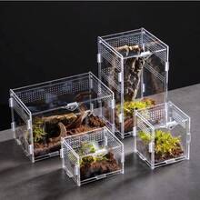 Terrarium Akrilik Anti Bocor dengan Transparansi Tinggi, Cocok untuk Ular dan Kadal - Mudah Dibersihkan, Desain Bernapas, Nyaman untuk Perawatan dan Pengamatan Hewan Peliharaan, Bentuk Persegi Panjang - Clear - View 17