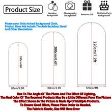 1pc Beige Arch Backdrop, 6ft/6.6ft/7.2ft Wedding Arch Cover, Double-Sided Polyester Fabric Arch Backdrop, Suitable For Birthday Party And Wedding Arch Frame Decoration (Arch Frame And Other Decorations Not Included, Only Arch Backdrop Fabric) - Beige - View 4