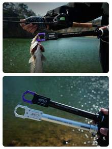 KINGDOM Aluminium Fishing Gripper, 360° Rotating Fish Lip Gripper Tool With EVA Handle, Lightweight Fishing Accessory For Freshwater & Saltwater Fishing, 30cm 40cm - Multicolor - View 4