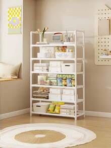 1 Pack Multi-Layer Sturdy Heavy-Duty Plastic Shoe Storage Shelf, Modern Neutral Color Vertical Freestanding Shoe Organizer Rack For Hallway Bedroom Closet Entryway, Christmas Thanksgiving Home Organization Gift - Multicolor - View 6