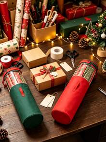 Christmas Wrapping Paper Storage Bag, Gift Wrapping Paper Organizer Bag, Suitable For Gift Wrapping Paper And Ribbons, Christmas Gift Wrapping Organizer Bag, Christmas Storage, Christmas Gifts, Halloween Gifts - Multicolor - View 7