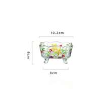 Small Painted Glass Fruit Bowl, Colorful Grape Design Salad Bowl, Candy Dish For Home Living Room Coffee Table - Colorful - View 6