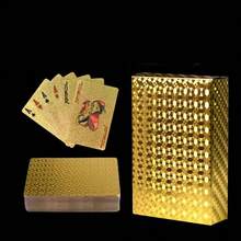 1pc Gold-Plated Waterproof Poker Card Model Palm-Sized Gold Poker - Multicolor - View 2