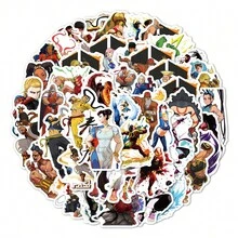Hasbro 50pcs Stiker Grafiti Kartun Street Fighter, Stiker Dekoratif Lintas Batas untuk Mobil, Gitar, Koper, Laptop, Grosir - MultiWarna - View 5