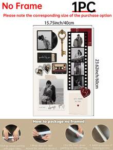 1pc Matchbox Template Custom Poster,Editable Matchbox Design Personalized Photo Collage,Personalized Couple Matchbox,Printable Love Gift, Customized Wall Art, Pictures Custom Photo,Customizable Things, Room Decor,Optional Frame - Multicolor - View 17