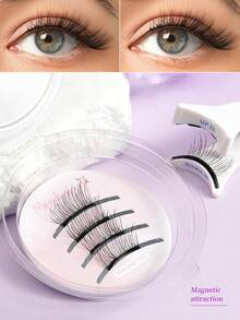 Magnetic Glue-Free Design, Quick Application, Comes With Storage Box, Easy For Beginners, Enlarges Eyes For A Lively Look - View 2