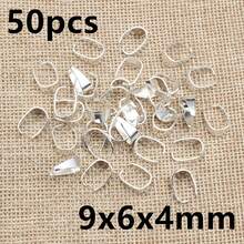 50pcs Pendant Clips Pinch Bail Clasps Buckle Charm Necklace Hook Connector For DIY Jewelry Making Accessories Findings - Pinch Bail - View 19