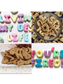 Bộ 26 khuôn bánh cookie chữ cái 3D mini trang trí topper bánh kem, dụng cụ làm bánh và trang trí kem phủ sáng tạo - Xem 6