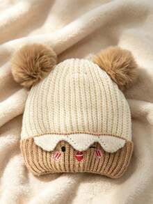 Baby Knit Hat Autumn/Winter Pom Pom Beanie, Cute Winter Hat For Boys And Girls - Multicolor - View 11