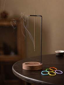 Line Design Aromatherapy Diffuser 2-In-1 Incense Burner, Unisex, Dust-Proof Design, Suitable For Kitchen, Home, Bathroom, Classroom Decoration, Indoor Daily Use, Back To School, Christmas, Halloween, Travel, Holiday, Wedding Party Gift, Essential Accessory - Multicolor - View 9
