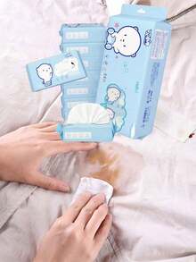 Tisu Basah Mini Portabel Bungkus Satuan 8/16/32/64/128 Pcs, Tisu Basah Lucu Khusus Travel, Cocok untuk Mengelap Debu Meja (Untuk Pembersihan Benda, Bukan untuk Pembersihan Tubuh) - Beraneka warna - View 8