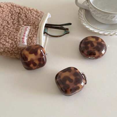 Vintage French Style Light Brown Amber + Ring Compatible With Samsung FreeBuds5i/6i Cute Earphone Case FreeBuds7i New Protective Cover FreeBuds SE2/SE3 Korean Style Earphone Shell FreeClip/Clip-2 Fresh Girls Earphone Case Buds Pro/2Pro/FE Premium Minimalist Protective Cover Buds3/3Pro/3FE Fashion Creative Buds4/4Pro Romantic Earphone Case