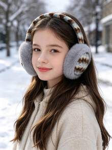 Winter Multi-Color Camouflage Warm Unisex Ear Muffs Girls Thermal Lined Cold-Proof Autumn Winter Plush Ear Muffs - Multicolor - View 6