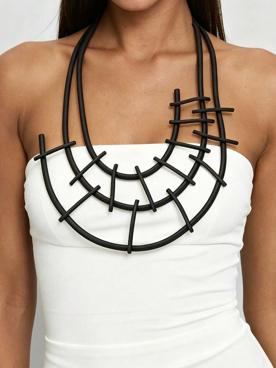 MARLIWOO 1 buah Kalung Tulang Selangka Personalisasi Berlebihan, Aksesori Garis Fesyen Minimalis, Kalung Gaya Gotik - MultiWarna - View 1