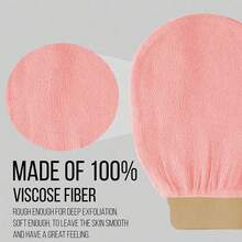 2/1pc Exfoliating Gloves, Effectively Remove Dead Skin, Suitable For Spray Tanning Or Keratosis Pilaris, 100% Viscose Fiber Material - Multicolor - View 4