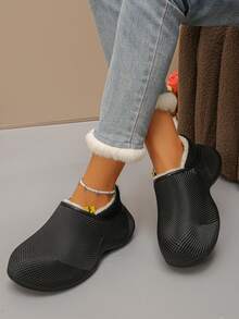Minimalist Women's Indoor Slippers Spring Autumn Anti-Slip Soft Sole Ultra-Light Comfortable Bedroom Slippers - Black - View 4