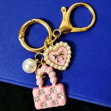 Gantungan Kunci Berbentuk Tas Tangan Warna Pink Mutiara Imitasi, Liontin Gantungan Tas Lucu, Hadiah untuk Perempuan, Hadiah Ulang Tahun untuk Sahabat Terbaik - Berwarna merah muda - View 11